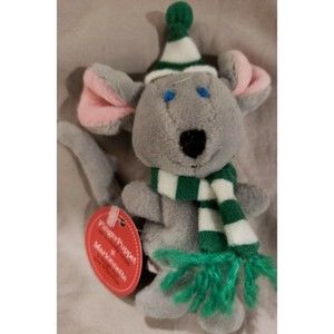 Vintage Starbucks Coffee Christmas Mouse Finger Puppet NWT 2001 Advertising